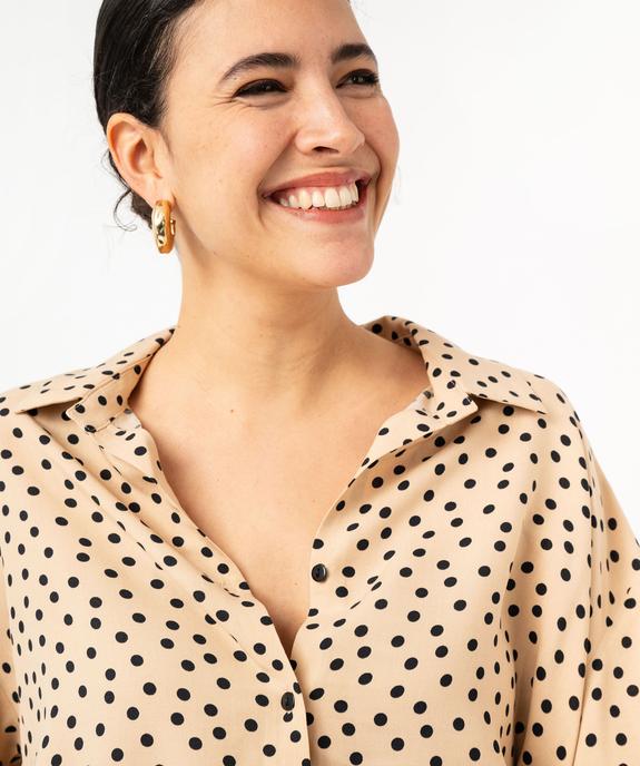 Chemise manches longues fluide à pois femme vue2 - GEMO(FEMME PAP) - GEMO