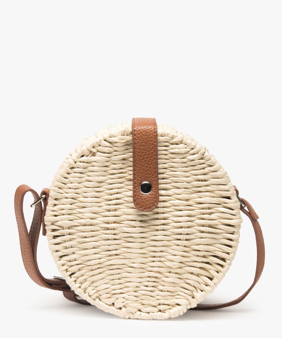 Sac femme rond en paille avec bandoulière vue1 - GEMO (ACCESS) - GEMO