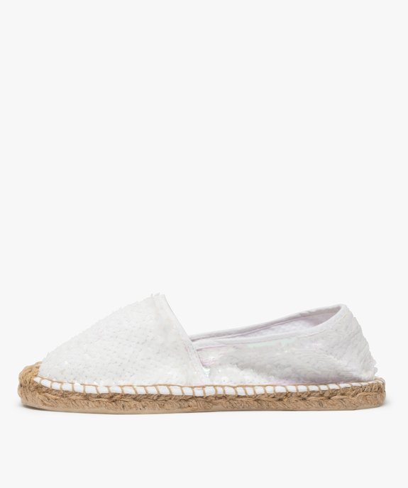 Espadrilles femme à sequins irisés réversibles vue3 - GEMO (PLAGE) - GEMO
