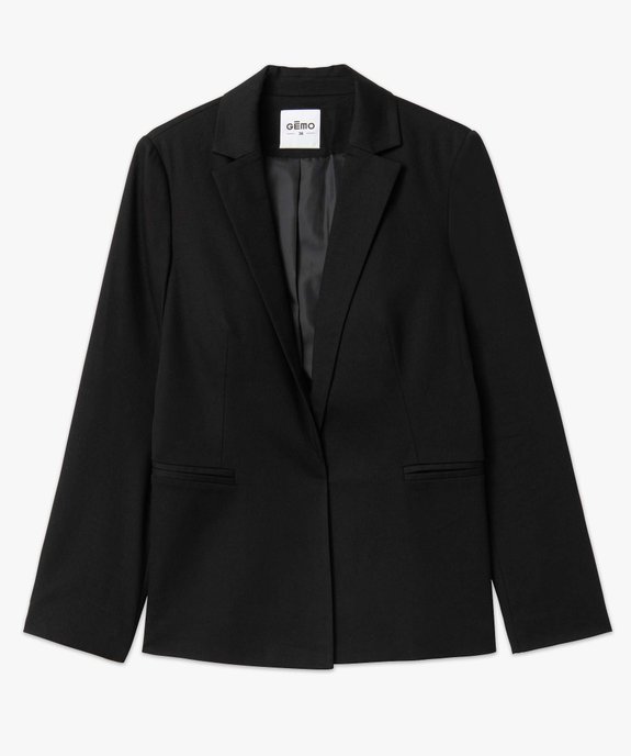 Blazer femme coupe croisée avec grand col vue4 - GEMO(FEMME PAP) - GEMO