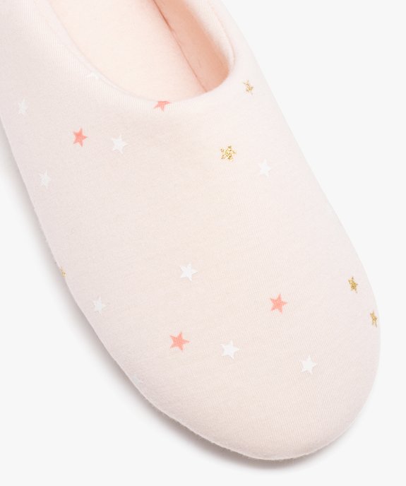 Chaussons femme souples en jersey à motifs vue6 - GEMO(HOMWR FEM) - GEMO