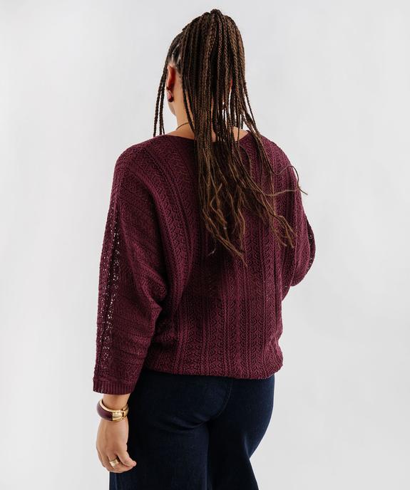 Pull ajouré en maille scintillante femme grande taille vue3 - GEMO (G TAILLE) - GEMO
