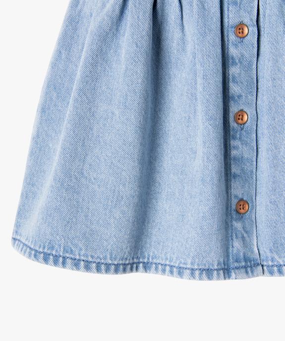 Robe en jean sans manches à col Claudine bébé fille vue3 - GEMO(BEBE DEBT) - GEMO