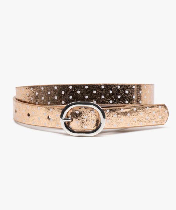 Ceinture fille métallisée à pois vue1 - GEMO (ENFANT) - GEMO
