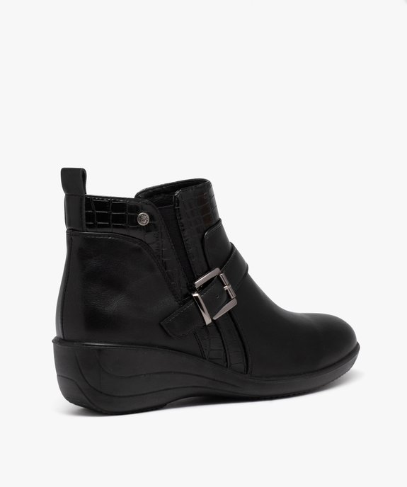 Boots confort avec bride à boucle femme vue4 - GEMO (CONFORT) - GEMO