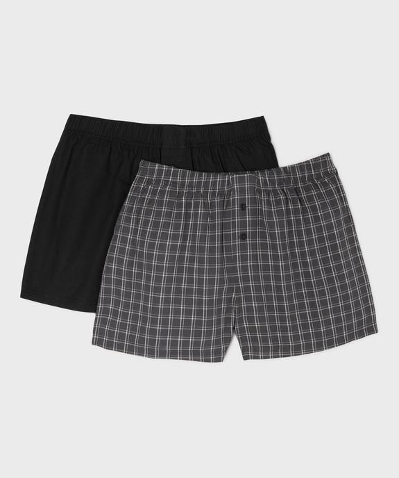 Caleçons en coton imprimés homme (lot de 2) vue1 - GEMO(HOMWR HOM) - GEMO