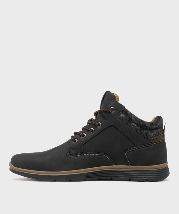 Boots midcut casual à col textile et semelle sport homme vue4 - URBAN STEPS - GEMO