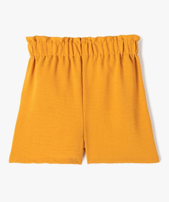 Short ample avec ceinture froncée et détails pailletés fille vue3 - GEMO (ENFANT) - GEMO