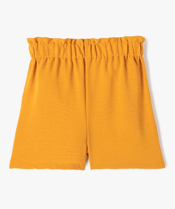 Short ample avec ceinture froncée et détails pailletés fille vue3 - GEMO (ENFANT) - GEMO