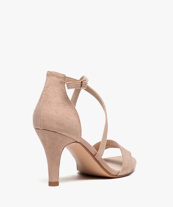 Sandales femme à talon aiguille et brides croisées vue4 - GEMO(URBAIN) - GEMO