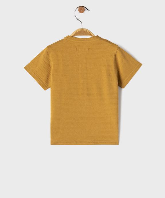 Tee-shirt manches courtes col tunisien bébé garçon vue3 - GEMO(BEBE DEBT) - GEMO