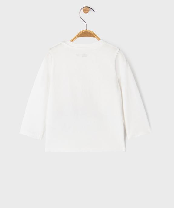Tee-shirt manches longues avec motif collège bébé garçon vue3 - GEMO 4G BEBE - GEMO