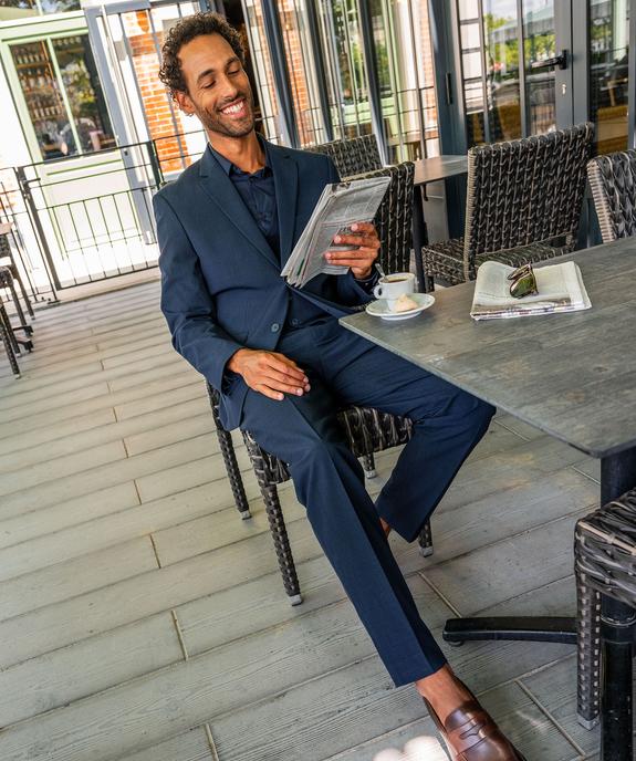 Pantalon de costume à carreaux homme vue6 - GEMO 4G HOMME - GEMO