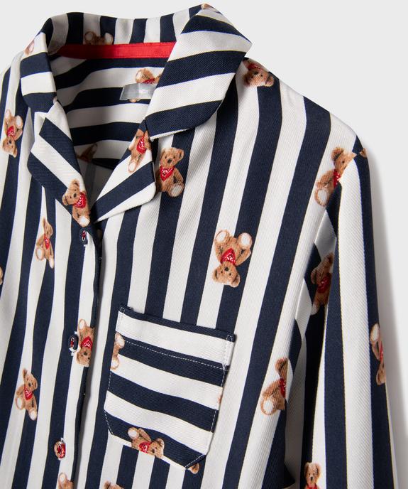 Pyjama fluide boutonné fille - LuluCastagnette vue2 - LULUCASTAGNETTE - GEMO