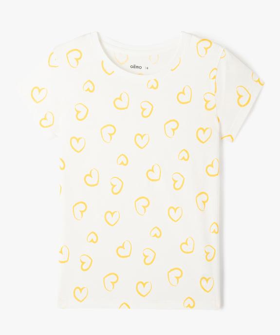 Tee-shirt à manches ultra courtes imprimé fille vue1 - GEMO (ENFANT) - GEMO