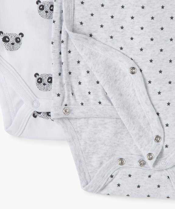 Body bébé manches courtes fermeture croisée (lot de 3) vue3 - GEMO 4G BEBE - GEMO