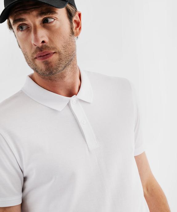 Polo à manches courtes en maille piquée homme vue6 - GEMO 4G HOMME - GEMO