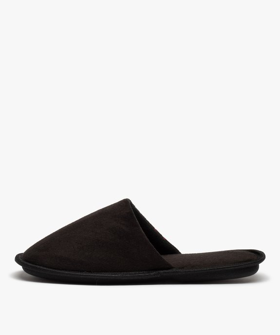 Chaussons homme mules plates en velours ras uni vue3 - GEMO(HOMWR HOM) - GEMO