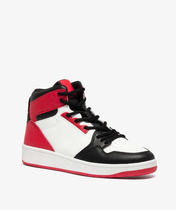 Baskets homme mid-cut colorées style rétro vue3 - GEMO 4G HOMME - GEMO