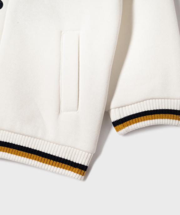 Gilet sweat avec finitions tricolores bébé garçon - LuluCastagnette vue4 - LULU CASTAGNETTE GEMO FOR GOOD - GEMO