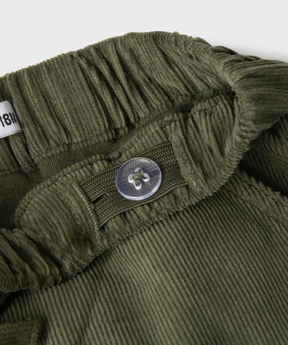 Pantalon en velours doublé jersey à taille élastiquée bébé fille vue3 - GEMO(BEBE DEBT) - GEMO