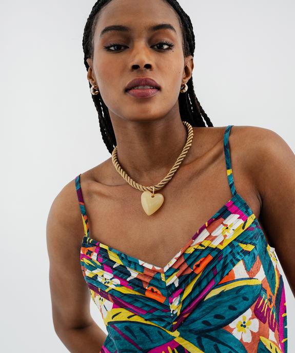 Top à bretelles en viscose femme vue2 - GEMO 4G FEMME - GEMO