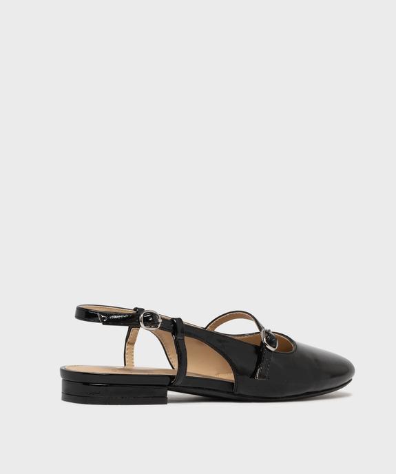 Ballerines vernies slingback à bout carré et brides femme - Follow Me vue4 - FOLLOW ME - GEMO