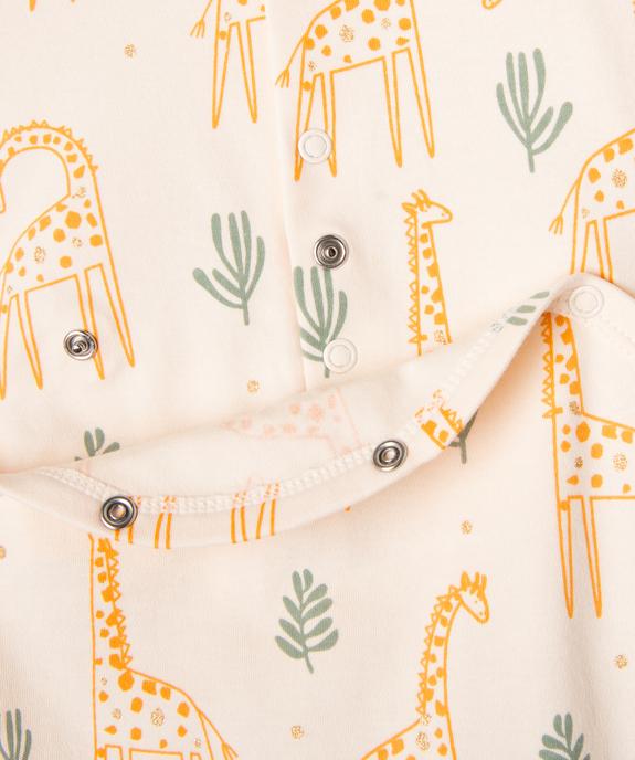 Pyjama bébé avec motifs girafes et touches pailletées vue4 - GEMO 4G BEBE - GEMO