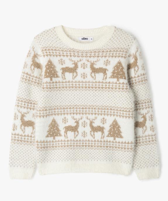 Pull de Noël à motifs scintillants fille vue2 - GEMO (ENFANT) - GEMO
