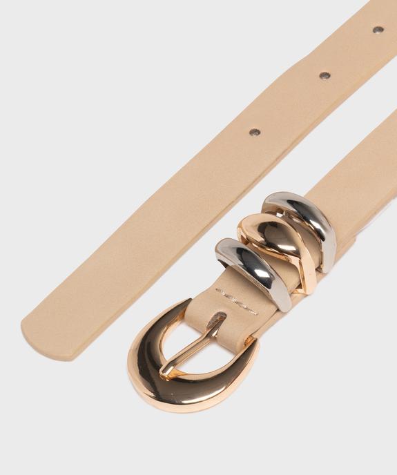 Ceinture fine et lisse à boucle métal fantaisie femme vue2 - GEMO (ACCESS) - GEMO