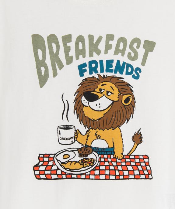 Tee-shirt manches courtes avec motifs animaux garçon vue2 - GEMO 4G GARCON - GEMO