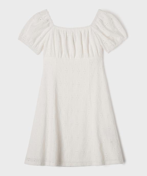 Robe courte en broderie anglaise fille vue1 - GEMO (JUNIOR) - GEMO