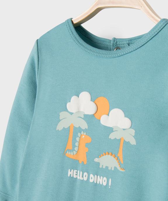 Pyjama dors-bien avec motifs dinosaures bébé garçon vue2 - GEMO 4G BEBE - GEMO