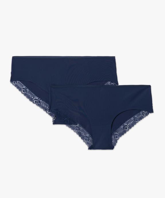 Shorty femme en microfibre et dentelle (lot de 2) vue4 - GEMO(HOMWR FEM) - GEMO