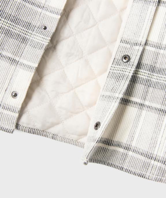 Chemise manches longues à carreaux doublée épaisse garçon vue4 - GEMO (JUNIOR) - GEMO