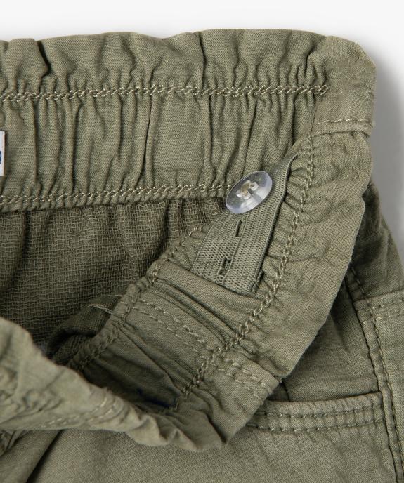Short bébé fille en toile à taille élastiquée vue2 - GEMO(BEBE DEBT) - GEMO