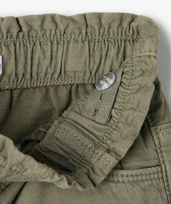 Short bébé fille en toile à taille élastiquée vue2 - GEMO(BEBE DEBT) - GEMO