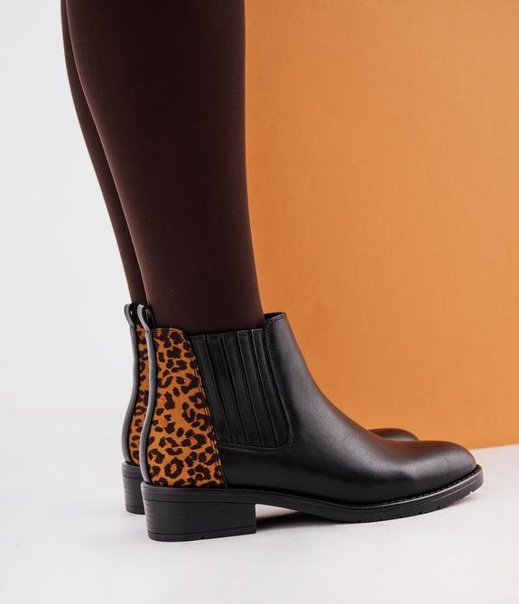 Chelsea boots avec empiècement léopard femme - Valentina Baldano - VALENTINA BALDA Chelsea boots avec empiècement léopard femme - Valentina Baldano vue1 - VALENTINA BALDA - GEMO