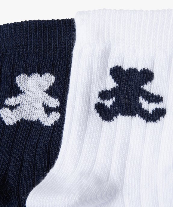 Chaussettes en maille côtelée avec motif ourson bébé (lot de 2) - LuluCastagnette vue2 - LULUCASTAGNETTE - GEMO