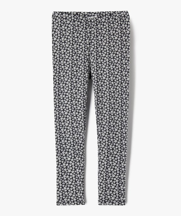 Legging long à motif fleuri avec taille élastiquée fille  vue1 - GEMO 4G FILLE - GEMO