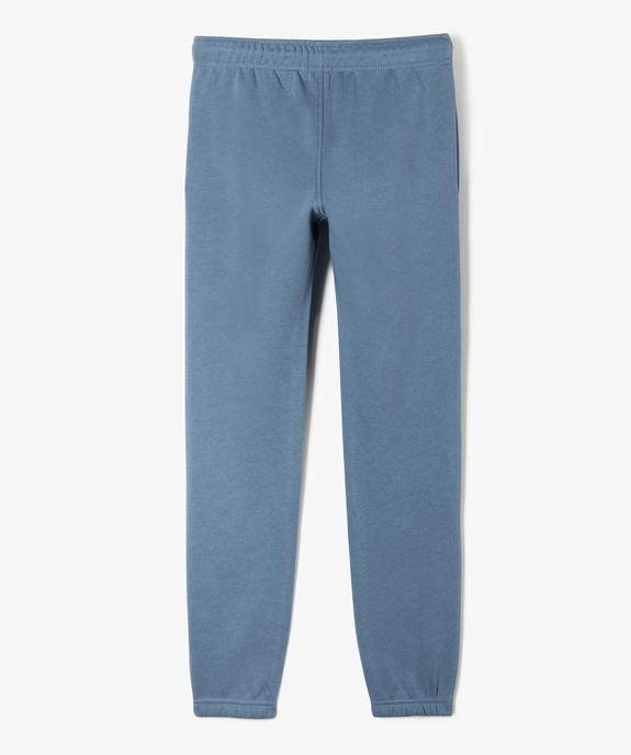 Pantalon de jogging uni en molleton gratté garçon vue3 - PREMIER PRIX BY GEMO - GEMO