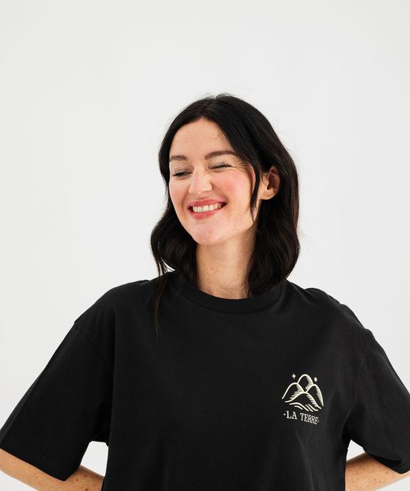 Haut de pyjama avec motif poitrine et dos mixte vue2 - GEMO 4G FEMME - GEMO