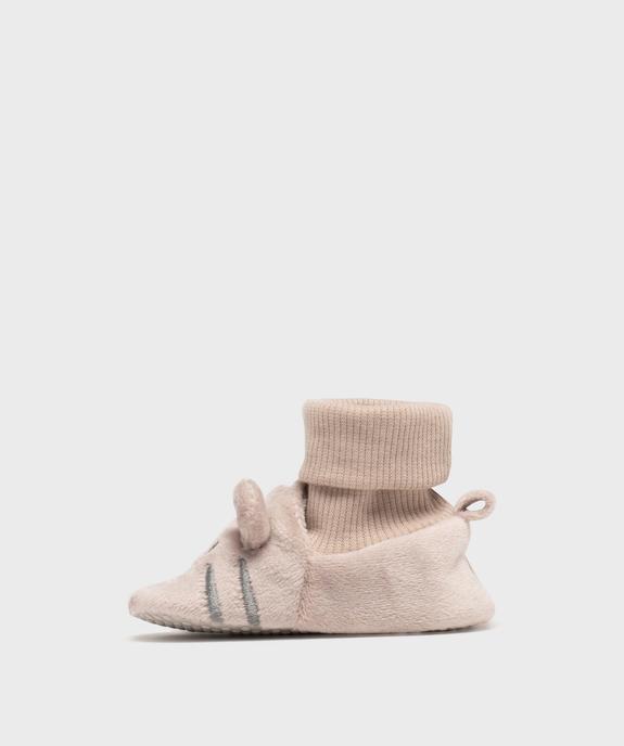 Chaussons de naissance montants en velours garçon vue3 - LITTLE LOVE - GEMO