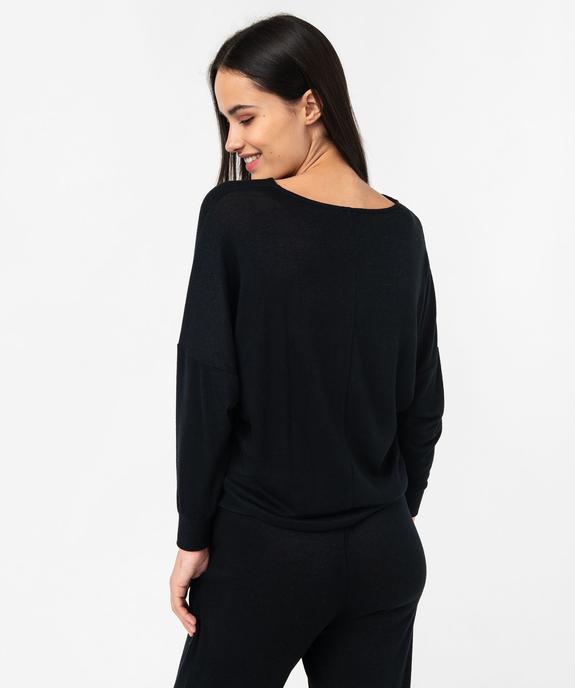 Haut de pyjama à manches chauve-souris femme vue3 - GEMO 4G FEMME - GEMO