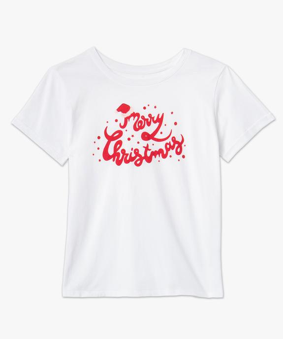 Tee-shirt femme à manches courtes spécial Noël vue4 - GEMO(FEMME PAP) - GEMO