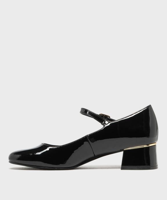 Escarpins vernis à talon large et bride femme - Valentina Baldano vue3 - VALENTINA BALDA - GEMO