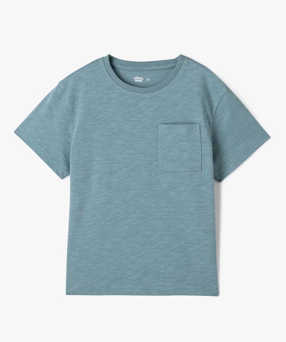 Tee-shirt à manches courtes avec poche poitrine garçon vue1 - GEMO 4G GARCON - GEMO