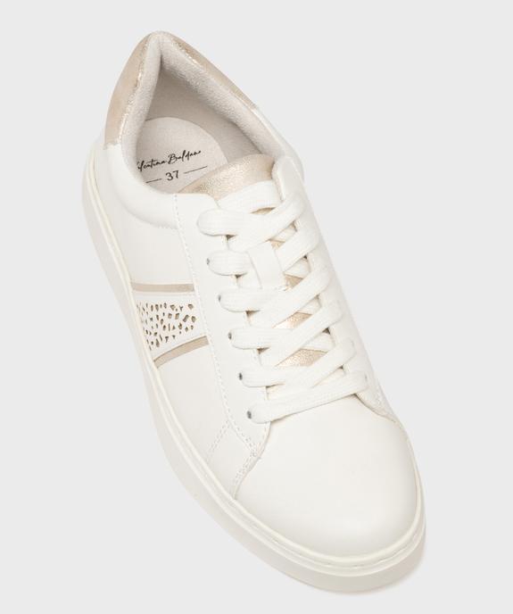 Baskets basses avec touches métallisées femme - Valentina Baldano vue5 - VALENTINA BALDA - GEMO