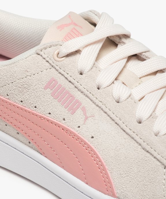 Baskets femme bicolores avec dessus en cuir velours – Puma vue6 - PUMA - GEMO