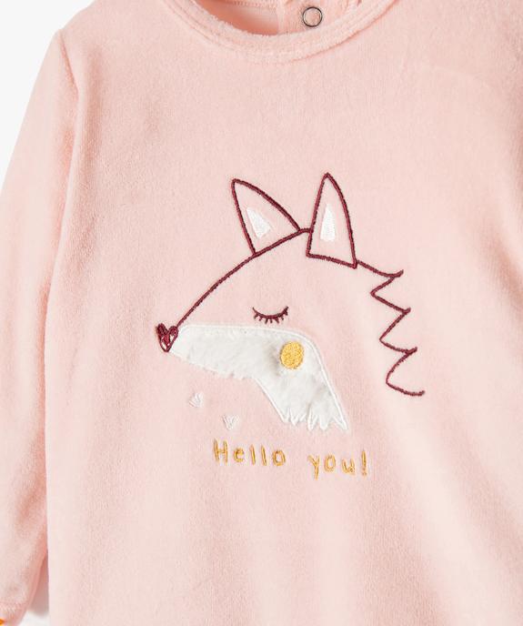 Pyjama en velours 2 pièces dépareillées bébé vue2 - GEMO(BB COUCHE) - GEMO
